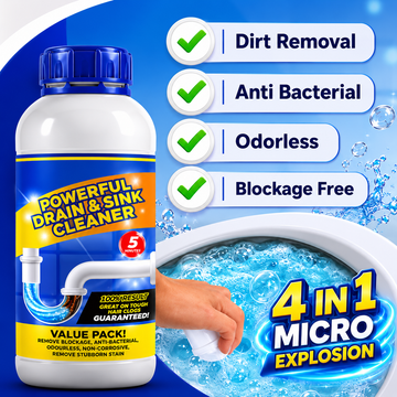 Sanitizo Powerful Drain & Sink Cleaner Powder 100 ML Each (Pack of 4)